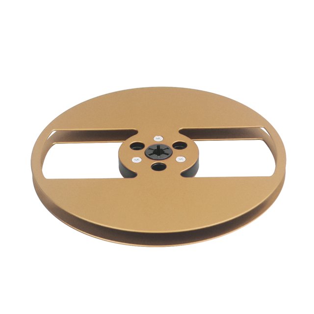 Methold Reemplazo de carrete de cinta de aluminio de Audio de carrete abierto duradero de aleación de aluminio para reproductor de carrete Sistemas de cine en casa Oro