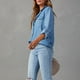 thumbnail image 4 of Camisa vaquera Augper para mujer, camisa vaquera Chambray para mujer, camisas occidentales, blusas de manga larga con botones, 4 of 8