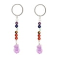thumbnail image 4 of WHAMVOX  2 Pcs Small Crystal Stone Keychain Fashion Chic Delicate Colorful, 4 of 8