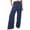 Navy, variant on YUANGUANST Womens Dress Pants Women's Solid Loose Relaxed High Waist Pocket Wide Leg Pants Business Work Casual Pants