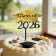 thumbnail image 4 of Klonfd Graduation Cake Class Of 2026 Cake Toppers Grad Cap Decorative Cupcake Inserts Graduation Theme Party, 4 of 5
