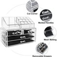 thumbnail image 3 of Acrylic Cosmetic Makeup and Jewelry Storage Case Display - Great for Lipsticks, Liners, Nail Polishes, Brushes, and Much More-Bathroom Space Saving, Stylish Acrylic Case, 3 of 8