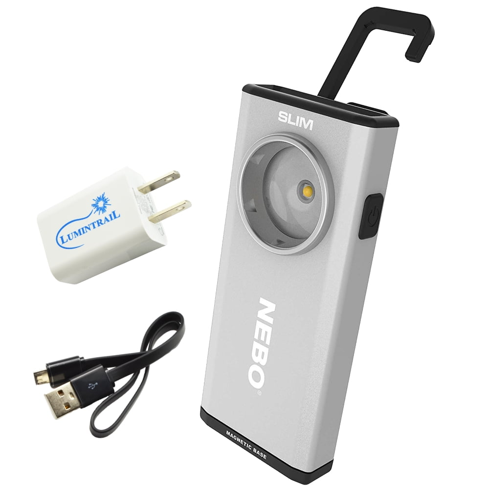 Nebo Slim 6694 USB Rechargeable Flashlight Work Light COB LED 500 Lumen