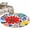 Crimson, variant on Round Rugs 3Ft, Spring Floral Round Area Rug Washable Indoor Throw Carpet, Watercolor Botanical Flowers Summer Small Non Slip Circle Rug for Bedroom Living Room Home Decor Aesthetic