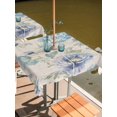 thumbnail image 2 of Square Outdoor Tablecloth with Umbrella Hole Blue Purple Peony Outside Table Cloth Waterproof Patio Table Cover Vintage Floral Botanical Zipper Tablecloths for Picnic Party Camping 54x54 Inch, 2 of 8