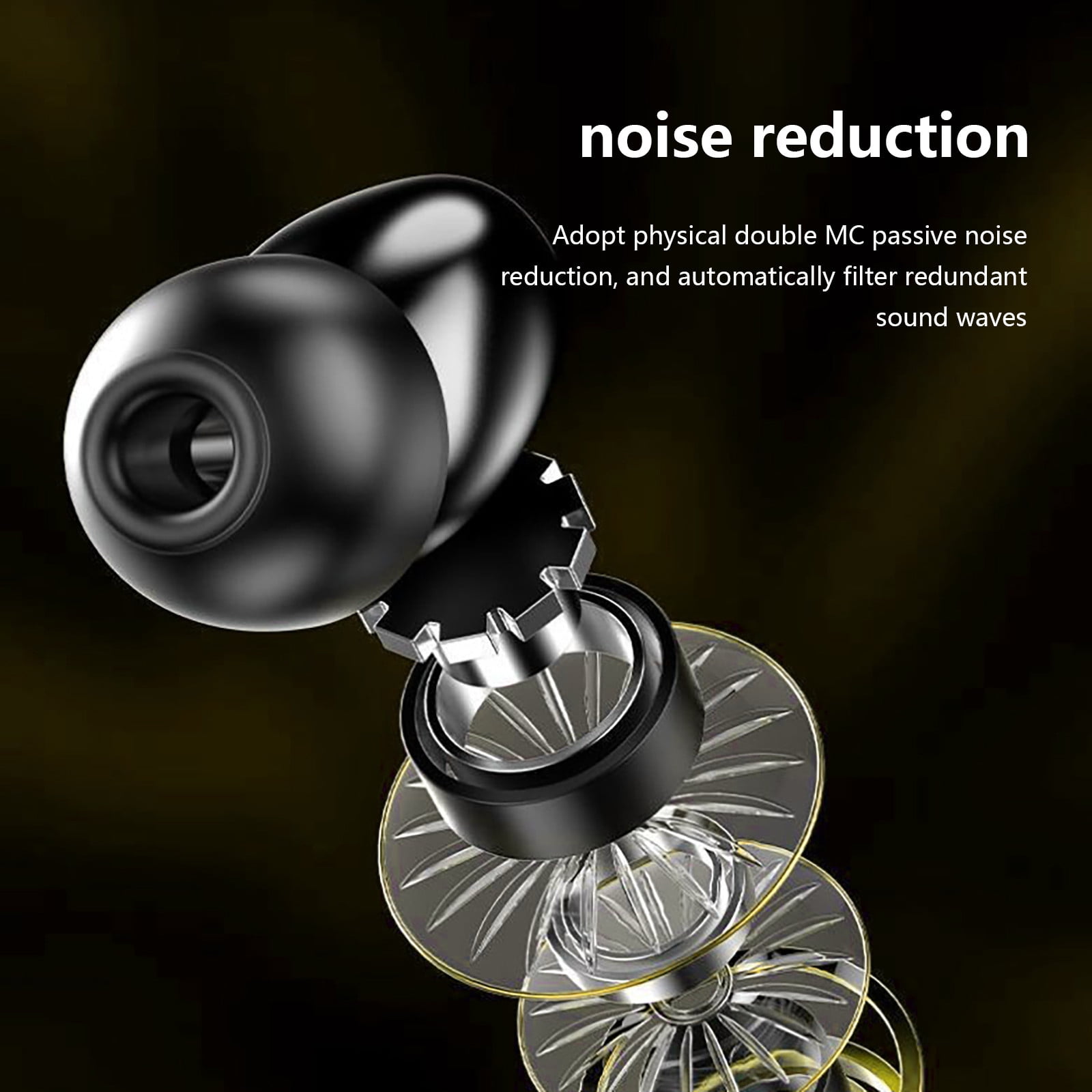 Bluetooth Headphones True Wireless Earbuds 60H Playback LED Power Display Earphones with Wireless Charging Case IPX5 Waterproof in-Ear Earbuds with Mic for TV Smart Phone Laptop Computer Sports