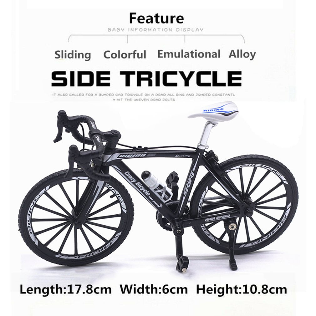 Tree-de-Life 1:10 Alloy Diecast Metal Bicycle Road Bike Model Cycling Toys For Kids Gifts Toy Vehicles for children black