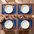 thumbnail image 2 of Smile The Lord Blue Sky Christmas Placemats Set of 4, 12x18 Inch Seasonal Winter Holy Night Table Mats, 2 of 7