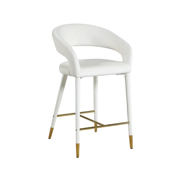 Meridian Furniture Destiny Cream Velvet Stool