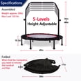 thumbnail image 2 of RAVS 40'' Inch Foldable Mini Rebounder Fitness Trampoline with Handle for Kids Adults Indoor, 2 of 7
