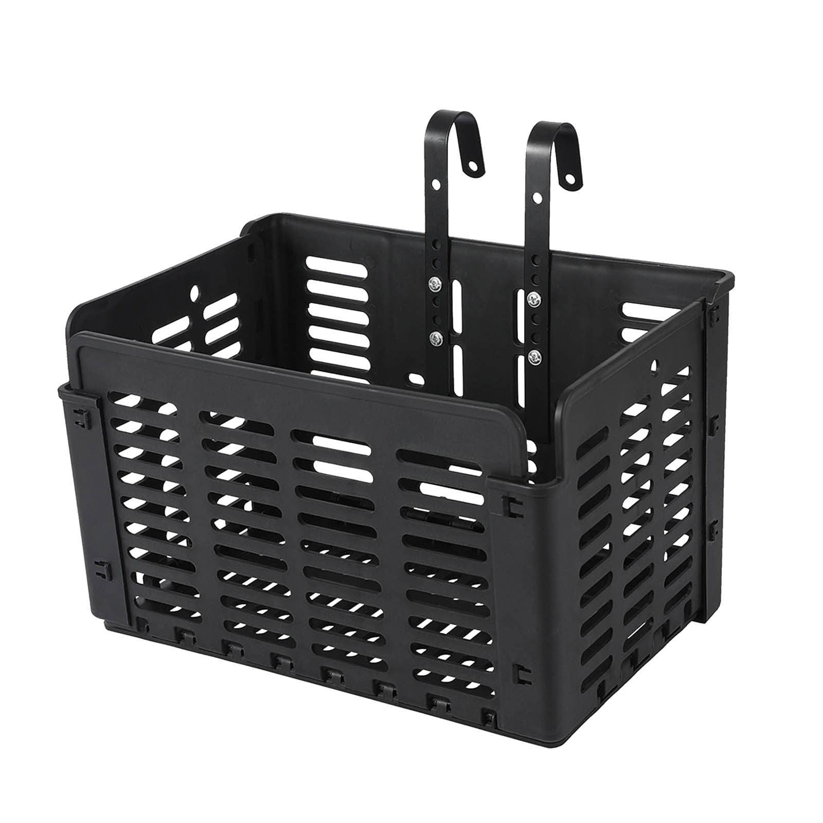 Foldable Bike Basket, Quick Dismantling Multifunctional Basket 31.5x22.5x20.5cm, Polypropylene Front Cargo Basket