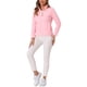 thumbnail image 2 of Chaqueta de forro polar con cremallera completa INSPIRE CHIC para mujer, abrigo de invierno de cuello alto de manga larga XL rosa, 2 of 6