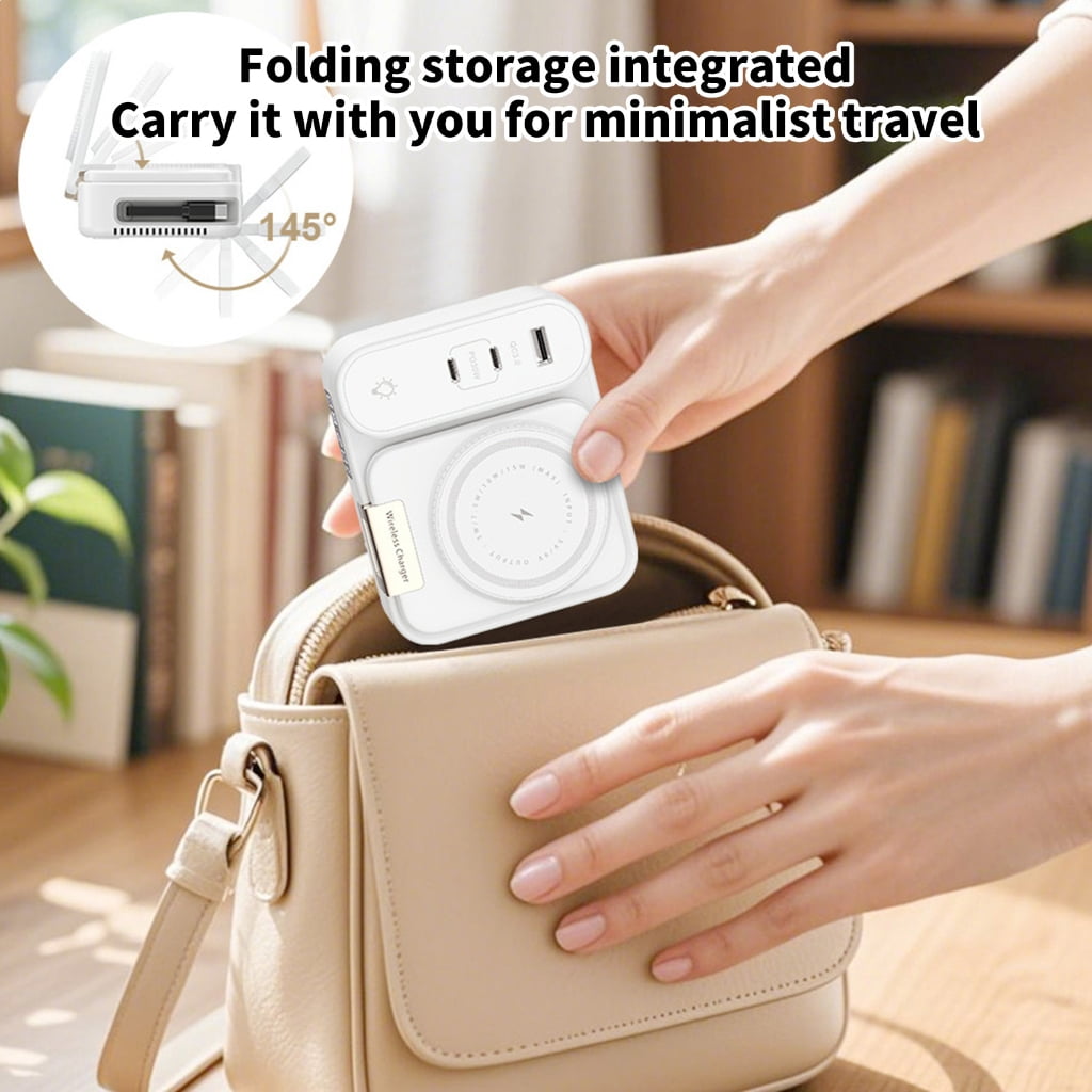 3 In 1 15W Magnetics Chargers With Flexible Retractable Cable For Phones And Watches