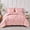 Pink, variant on Davulos Gold Metallic Marble Comforter Set King Size,7 Piece Bed in a Bag Microfiber Complete Bedding Sets,Black