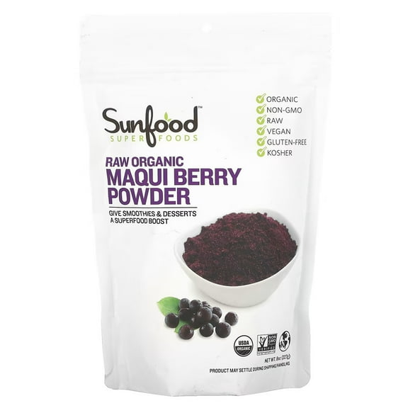 Sunfood Raw Organic Maqui Berry Powder - 8 oz
