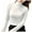 White, variant on Arlun,Women's Turtleneck Neck Tshirts Oversized Long Sleeve Slim Fitted T Shirts Casual Soft Comfortable Lightweight Solid Color Basic Tops for Fall Winter 2025 White XL
