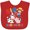 Red, variant on Inktastic Farmer Tractor EIEIO Big Bro Boys Baby Bib