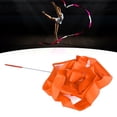 thumbnail image 3 of Dance Ribbons, 4m/13.12ft Ribbon Wands with Non-Slip Handle, Gymnastic Ribbon Dancing Streamers Wands for Training Circus Dance Baton Twirling (Orange), 3 of 9