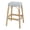 White and Sky Blue Dot, variant on Butler Specialty Rattan Bar Stool Chair in Beige With Square Seat & Footrest