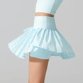 thumbnail image 4 of HZLPFO Women's Mini Skirt Pleated Tennis Skirts for Women High Waist Golf Skirt Tummy Control Athletic Skorts for Pickleball Workout Sky Blue,L, 4 of 7