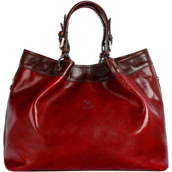 Bolso de cuero Time Resistance - Bolso con asa superior - Monedero de cuero de plena flor para mujer