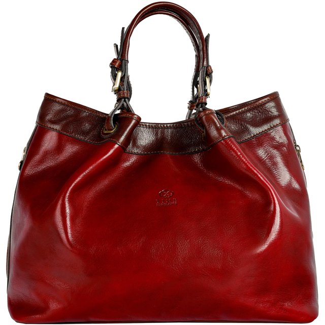 Bolso de cuero Time Resistance - Bolso con asa superior - Monedero de cuero de plena flor para mujer