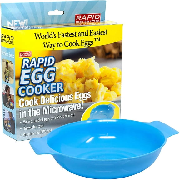Rapid Egg Cooker Microwave Scrambled Eggs & Omelettes in 2 Minutes, Dishwasher-Safe, Microwaveable, & BPA-Free