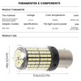 thumbnail image 3 of Turn Signal Light Bulbs 2pcs Canbus Lamp Error Free 2100LM 144SMD 3014 LED Bulbs Car Lights Auto Lamp Bulbs White-1156, 3 of 10