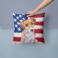 thumbnail image 2 of USA Design with Dog Fabric Decorative Pillow, 2 of 4