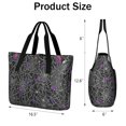 thumbnail image 3 of Tote Bag for Women - Halloween Spider Web with Purple Icons Shoulder Bag - Large Utility Work Duffle Bag with Zipper Handbag for Travel, Work, Sprots, 3 of 5