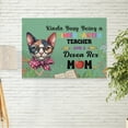 thumbnail image 2 of Kinda Busy Being Kindergarten Teacher and Devon Rex Mom Horizontal Matte Canvas Poster Cat Lover Kitten Owner Gifts Wall Art Home Decor - 02005, 2 of 5