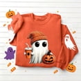 thumbnail image 6 of TKLPEHG Women's Sweatshirts Halloween Long Sleeve Cute Ghost Pumpkin Graphic Sweatshirt Crew Neck Fall Fashion Casual Pullover (Orange,L), 6 of 6
