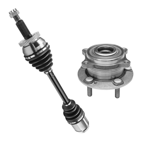 AutoShack Front CV Axle Shaft Wheel Hub Bearing Assembly for Hyundai, Santa Fe 2007-2009 Veracruz 2007-2012, AWD FWD V6 2.7L 3.3L 3.8L - Passenger Side - Without ABS, 5-Lug