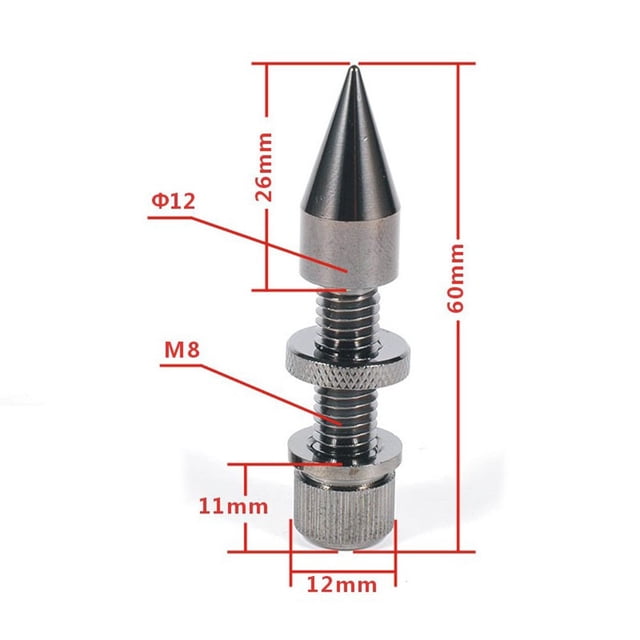 Isolation des Pointes de Haut-Parleur pour Tampons Support de Haut-Parleur HiFi Pieds Antichoc Base Conique Noir
