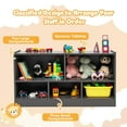 thumbnail image 6 of Giantex Toy Storage Organizer, 5-Section Storage Cabinet, Wooden Display Book Shelf, Grey, 6 of 8
