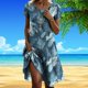 thumbnail image 1 of WILLBEST Vestidos De Mujer Vestido Casual Con Estampado Floral Para Mujer Cuello Redondo Vacaciones Uso Diario Primavera Verano Básico Cómodo Elegante Atuendo Femenino 951, 1 of 3