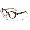 thumbnail image 4 of FEISEDY Womens Cateye Glasses Frame Printed Eyewear Clear Lenses Eyeglasses B2441, 4 of 13