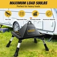 thumbnail image 5 of Nilight RV Steps Folding Aluminum Step Stool Heavy Duty Camper Steps, 16.5"x12" Surface, 4 Levels Adjustable Height Portable Platform Step Anti-Slip Rubber feet Supports up to 500lbs for Camper,Black, 5 of 7