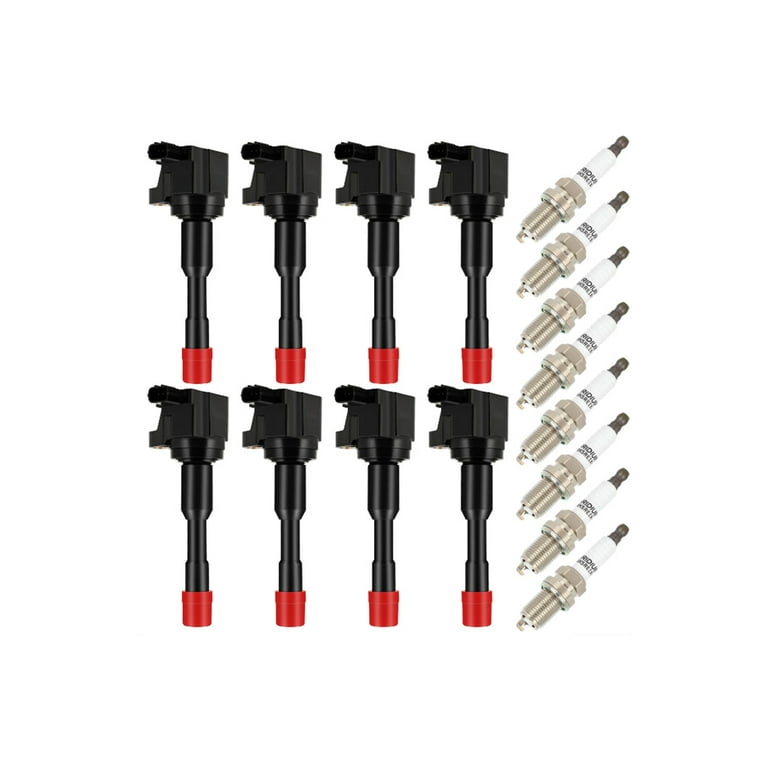 8x Ignition Coil +Spark Plug UF374 For Honda Civic Hybrid L4