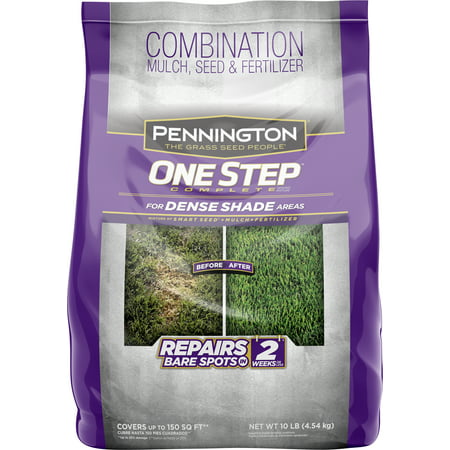 Pennington One Step Grass Seed for Dense Shade, Mulch Plus Fertilzier, 10