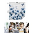 thumbnail image 4 of Navy Blue Floral Cloth Napkins Set of 6 Reusable Dinner Napkins, Spring Flowers Butterflies Wooden Cocktail Napkin Washable Table Napkins for Wedding/Holiday Party/Baby Shower 20"x20", 4 of 7