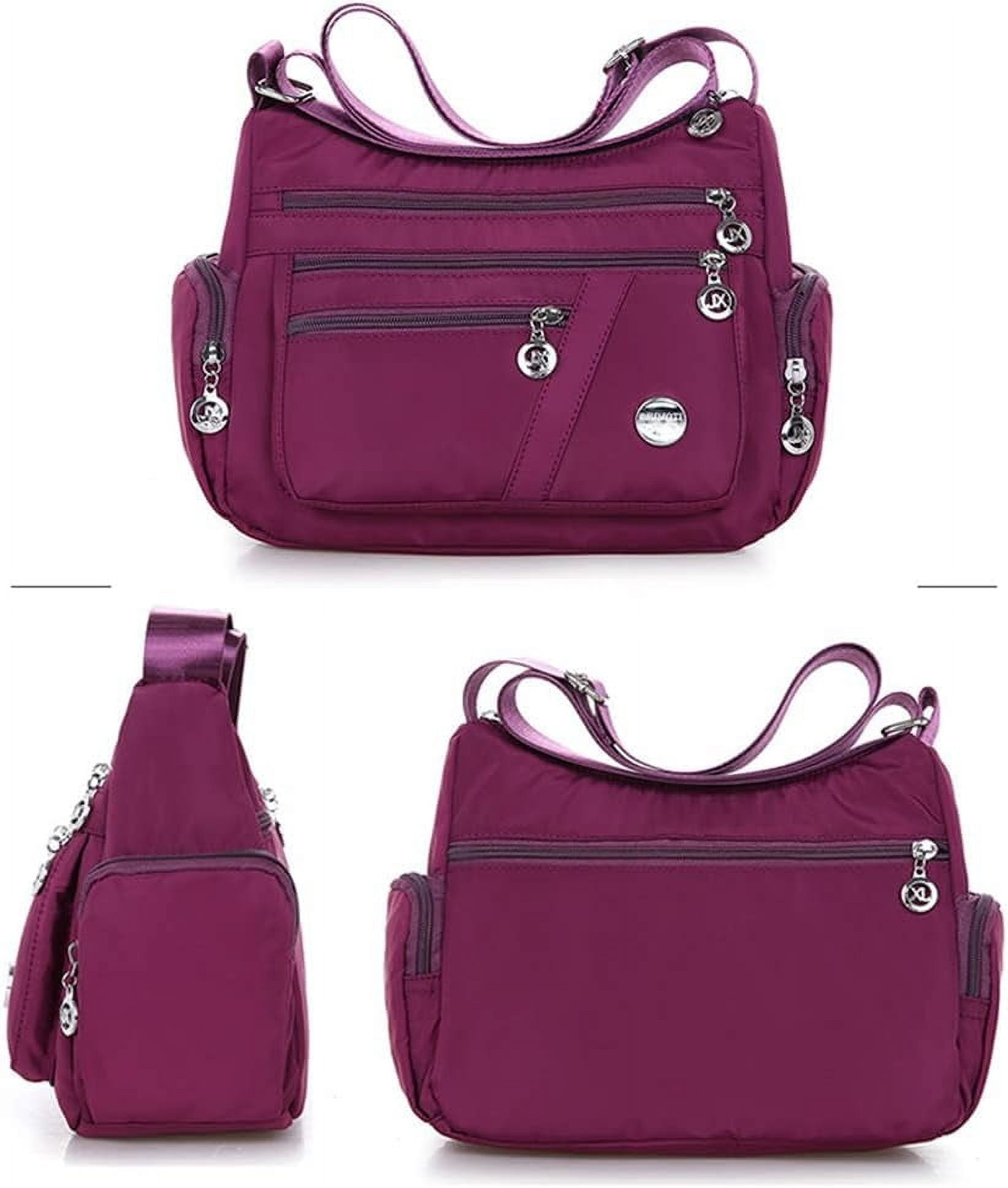 Crossbody Bag for Women Nylon Shoulder Purse Roomy Multiple Pockets Bag Large Capacity Messenger Satchel
