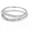 thumbnail image 2 of Dazzlingrock Collection 0.25 Carat (ctw) 18K Round White Diamond Anniversary Enhancer Guard Matching Wedding Chevron Ring Band 1/4 CT, White Gold, Size 5.5, 2 of 5