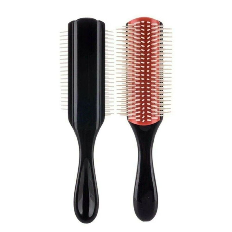 Hair Brush for Curly Hair D3 (Black) 9 Row Classic Hair Brush for