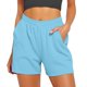 thumbnail image 1 of Pantalones cortos de running de cintura alta con cordón y bolsillos para mujer - Pantalones cortos deportivos elásticos de cintura alta para verano, XS-XXXL, 1 of 2