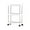 White, variant on 3 Tier Kitchen Storage Cart with Lockable Wheels & 4 Hooks, Mobile Utility Organizer Rolling Cart for Small Spaces, Bar Cart for Kitchen and Living Room