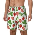 thumbnail image 2 of Daiia Strawberry Mens Swim Trunks Swim Shorts Quick Dry Swim Shorts with Mesh Lining Pockets-Medium, 2 of 9