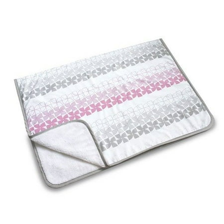 olli & lime Logan Baby Blanket in Pink / White