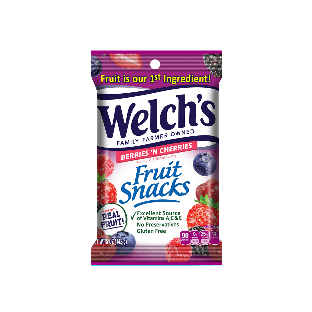 Welch's. Berries 'N Cherries Fruit Snacks 5 oz. (12 Count) Walmart