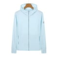 thumbnail image 2 of Tiqkatyck Womens Rain Jacket, Women's Upf 50+ Sunscreen Clothing Zip Up Lightweight Hoodie Sun Shirt Hiking Outdoor Performance Ski Jacket Women Windbreaker Jacket Women, Blue Jacket XXL, 2 of 4